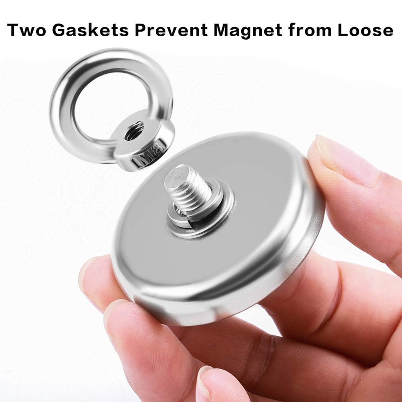 MHDMAG 650lbs High Power Fishing Magnet, Large Magnet Fishing Kit, Super Powerful Magnets with Rare Earth Neodymium for River, Magnetic Fishing, Indoor, Outdoor, Diameter 2.95in (75mm) - Image 3