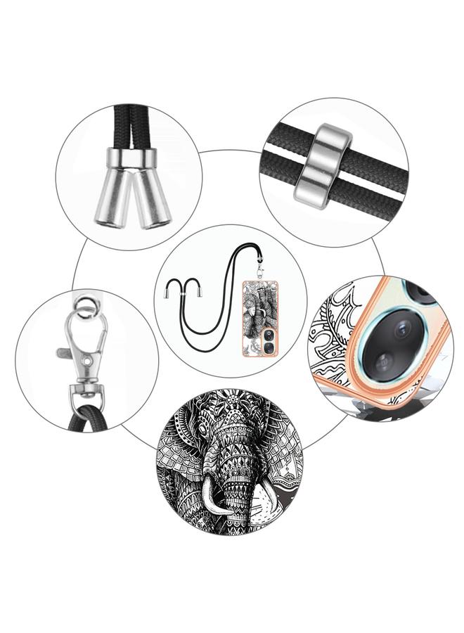 جرين تايجر جراب لهاتف Honor 90 مطلي بالكهرباء من الجانبين مع حبل تعليق - Image 4