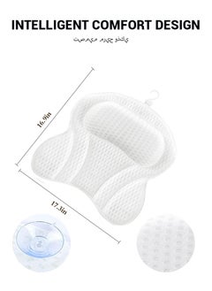 spa luxetique Hotel-Quality Bathtub Backrest Pillow with Suction Cups | Non-Slip Spa Bath Cushion, Butterfly Shape, Adjustable Height (5.1-10cm), Polyester Filled  - Image 4