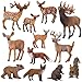 WinnerWhy 12 Pcs Mini Forest Animals Small Safari Animal Figurines Plastic Jungle Zoo Wild Life Animals for Cake Toppers DIY Garden Dollhouse Accessories Micro Landscape Christmas Aquarium Decor Gifts - Image 2