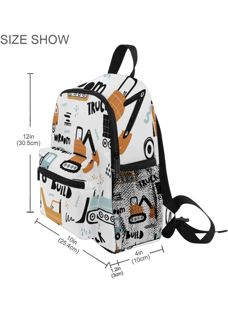ALAZA ALAZA Cute Kids Back Pack Funny Construction Transport Car Todder Backpack Lightweight Preschool Kindergarten Book Bag Practical and Durable Daycare Bag for TravelToys  - Image 4