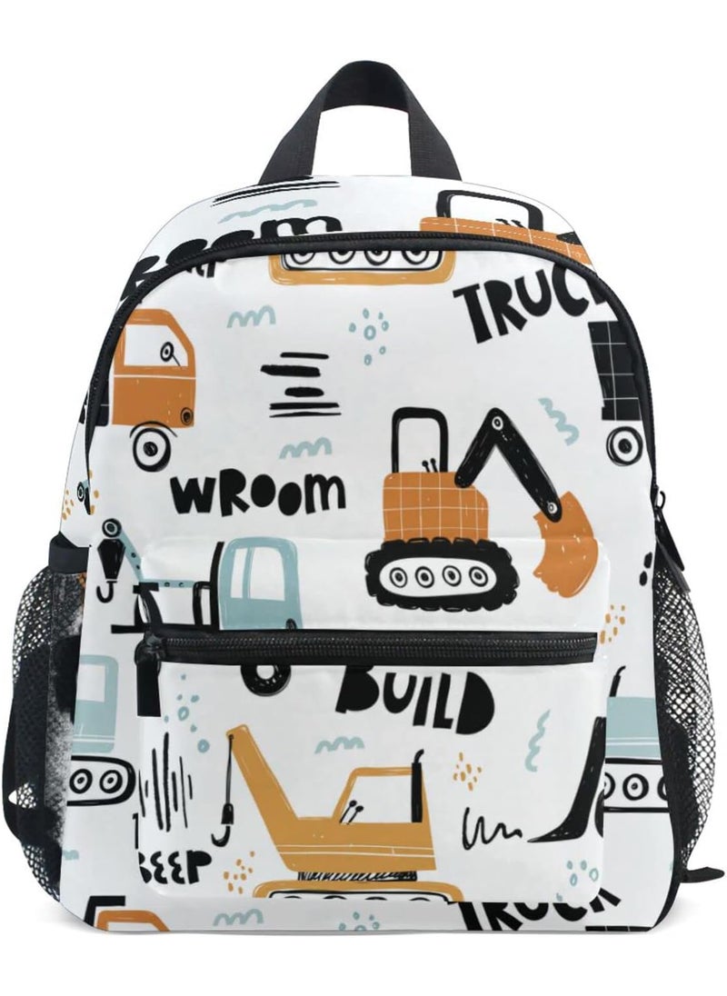 ALAZA ALAZA Cute Kids Back Pack Funny Construction Transport Car Todder Backpack Lightweight Preschool Kindergarten Book Bag Practical and Durable Daycare Bag for TravelToys  - Image 1