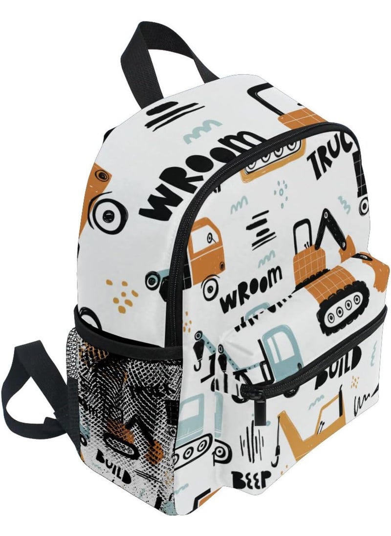ALAZA ALAZA Cute Kids Back Pack Funny Construction Transport Car Todder Backpack Lightweight Preschool Kindergarten Book Bag Practical and Durable Daycare Bag for TravelToys  - Image 3