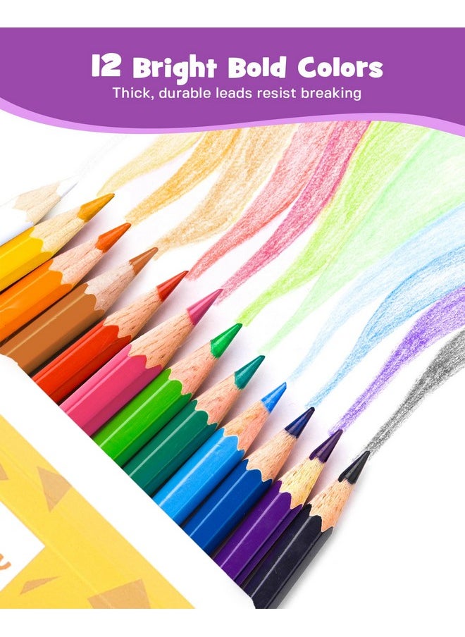D-FantiX - D-FantiX 432 Count Colored Pencils Bulk, 36 Packs Pre-Sharpened Color Pencils Set, Back to School Supplies Aesthetic Kit, Kindergarten Preschool Classroom Must Haves, School Supplies for Teachers - Image 1