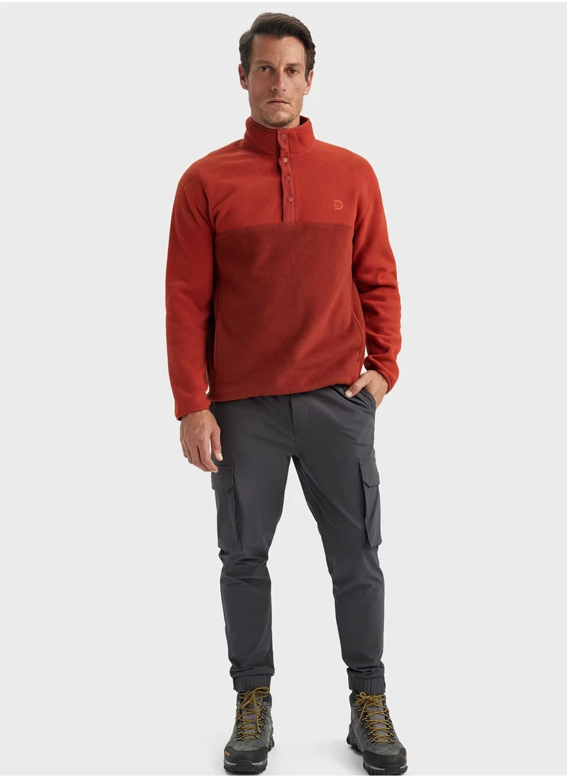 DeFacto Color Block Knitted Sweatshirt