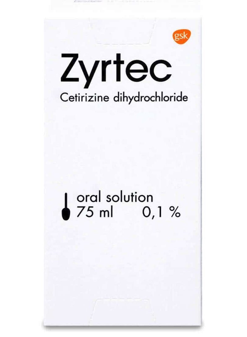 ZYRTEC Zyrtec 0.1% Syrup 75 ml  - Image 2