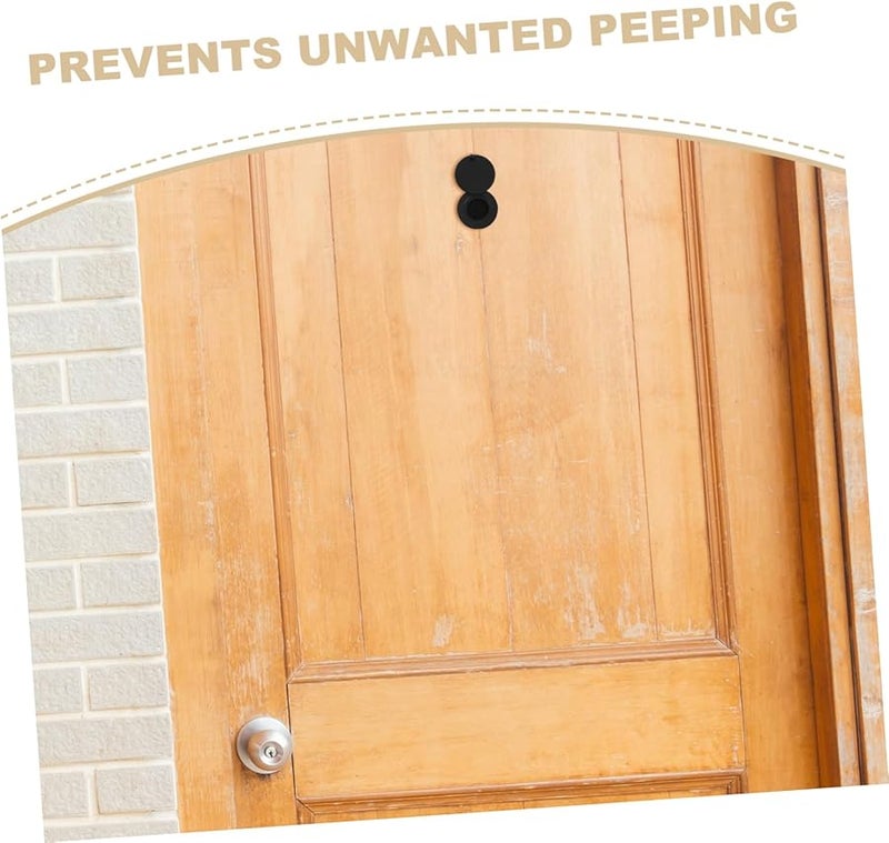 Artibetter Black Door Peephole Privacy Cover Security Cat Eye Viewer - Image 4