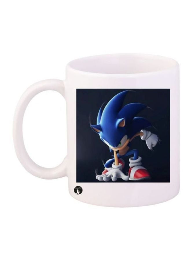 Sonic Character Printed Mug White/Blue