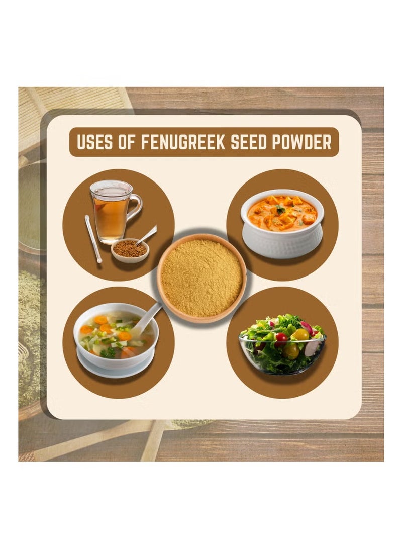 ROOTNRISEBLISS Premium Fenugreek Powder 498g – 100% Natural for Digestion, Hair & Wellness. - Image 3