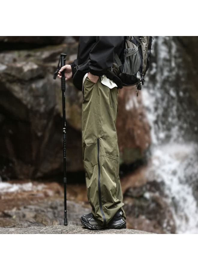 Izexx Outdoor Hiking Straight-leg Zipper Pants For Men, Spring Tactical Casual Pants, Workwear Functional Trousers, Iz09 Army Green M - Image 2