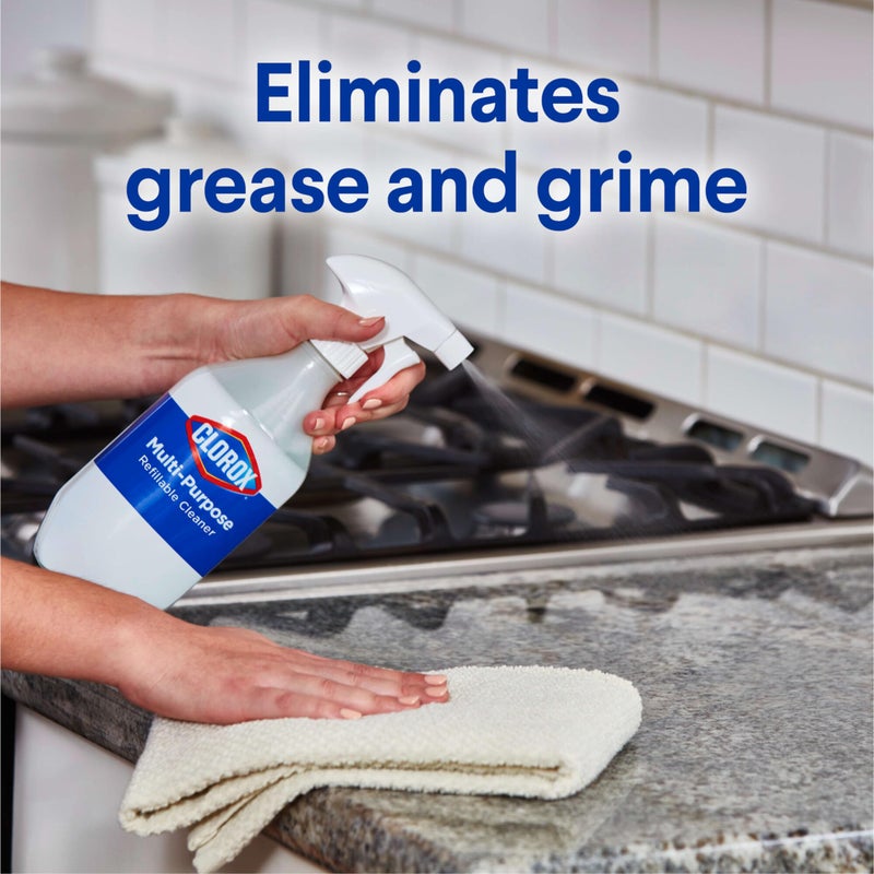 Clorox مجموعة أدوات كلوركس متعددة الاستخدامات 3x1.125 أونصة، مستلزمات منزلية، عبوة مركزة + زجاجة رش سعة 20 أونصة - Image 5