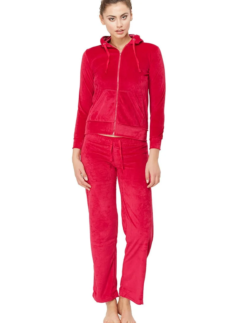 Outdoor Velour Jacket & Pants Set