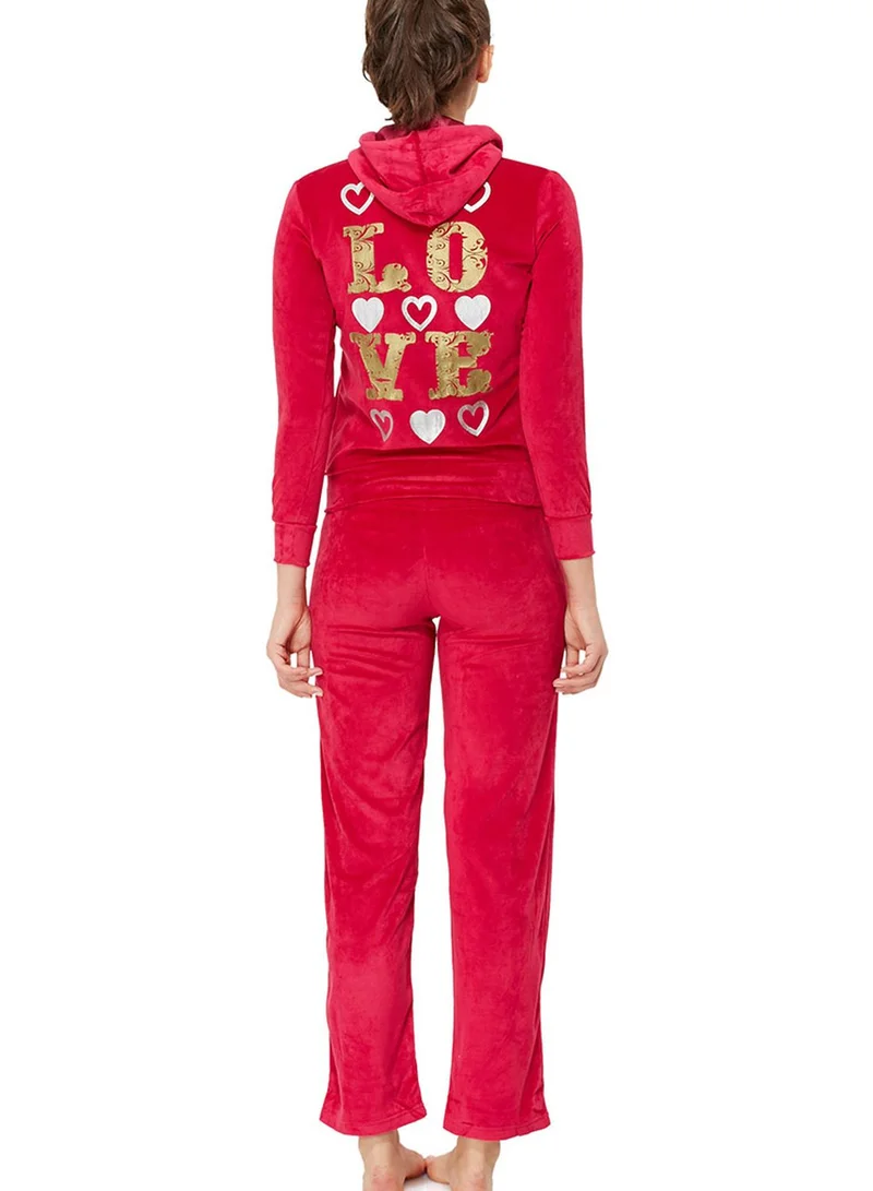Outdoor Velour Jacket & Pants Set
