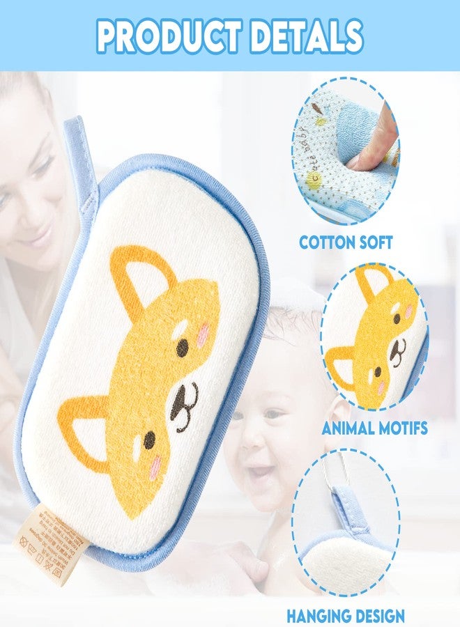 Hokoad Baby Bath Sponge, 2 Pack Cartoon Animal Style Baby Sponge for Bathing, Infants Bath Sponge Ultra Soft & Absorbent Natural and Safe Great for Sensitive Skin, for Boys & Girls (Elephant) - Image 2