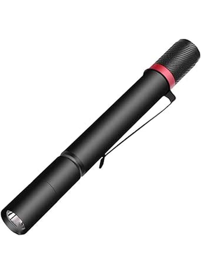 Mini LED Flashlight with Clip Waterproof Fixed Focus Pen Light for Outdoor Camping Emergency - Image 1