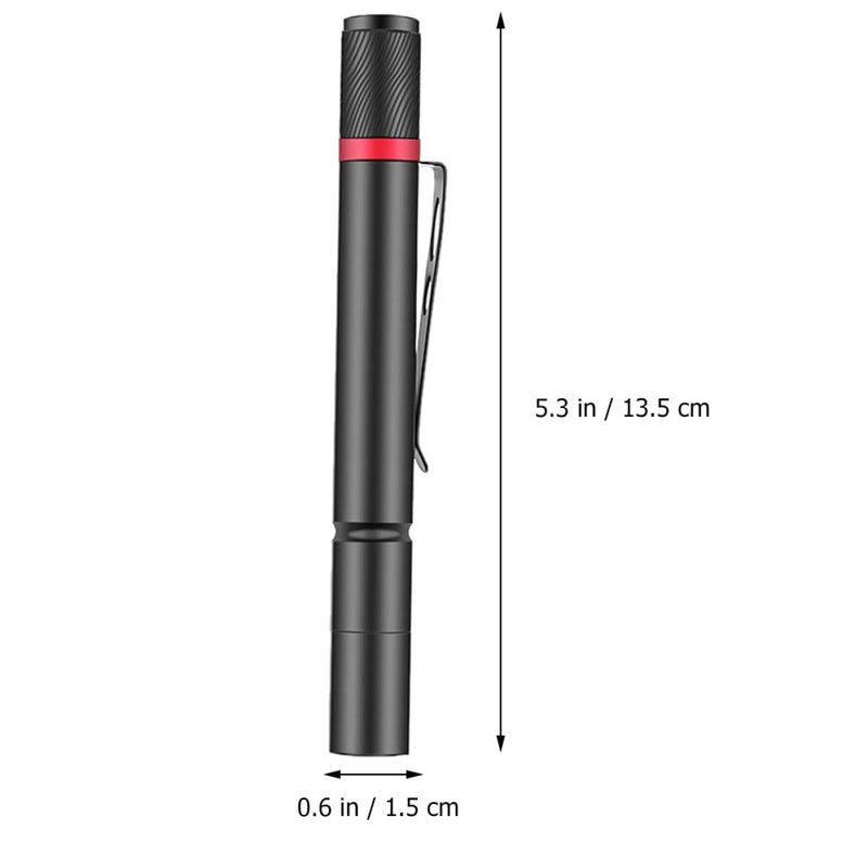 Mini LED Flashlight with Clip Waterproof Fixed Focus Pen Light for Outdoor Camping Emergency - Image 3