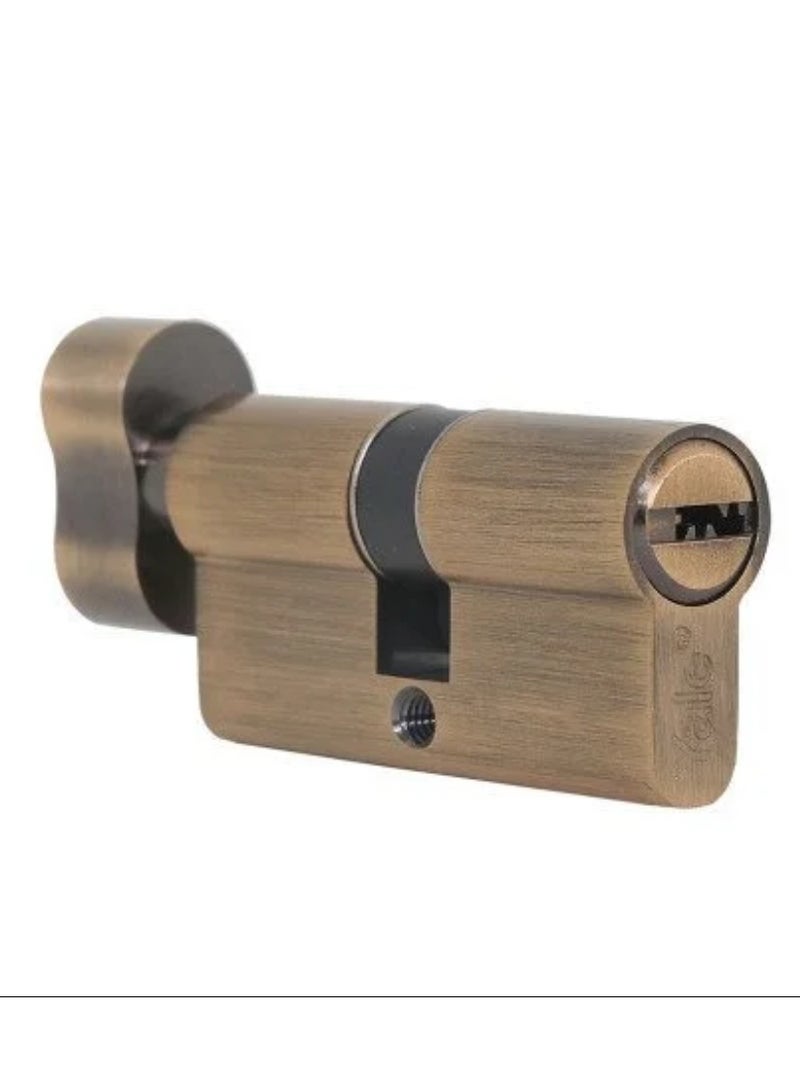 Yale Euro Cylinder Lock 70mm Key+Knob 5 Pin Antique Bronze 500 Series 10-0503-3535-CK-09-01 