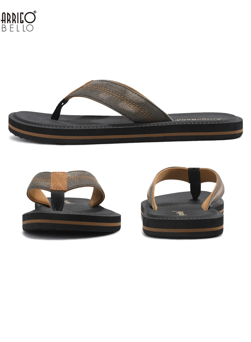 ARRIGO BELLO Mens Casual Comfort Flip Flops Non Slip Thong Sandals Lightweight Slides Slippers for Daily Wear