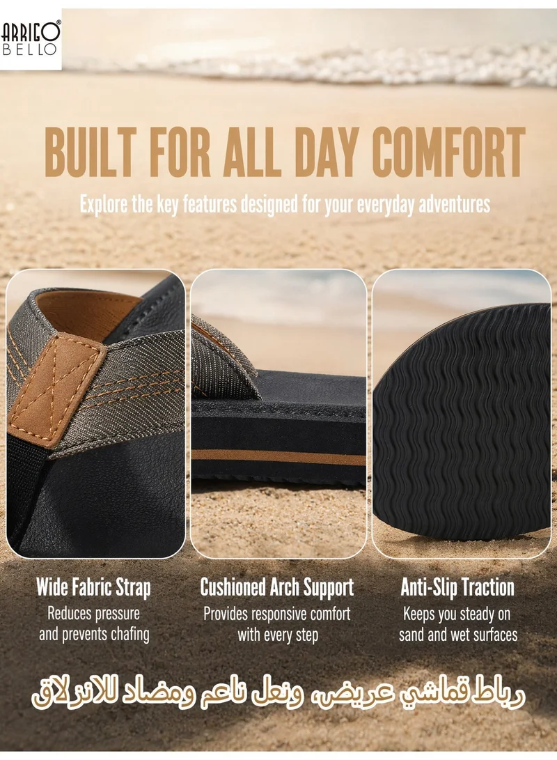 ARRIGO BELLO AT1905-1 Mens Casual Comfort Flip Flops Non Slip Thong Sandals Lightweight Slides Slippers for Daily Wear for Men | Best Price UAE