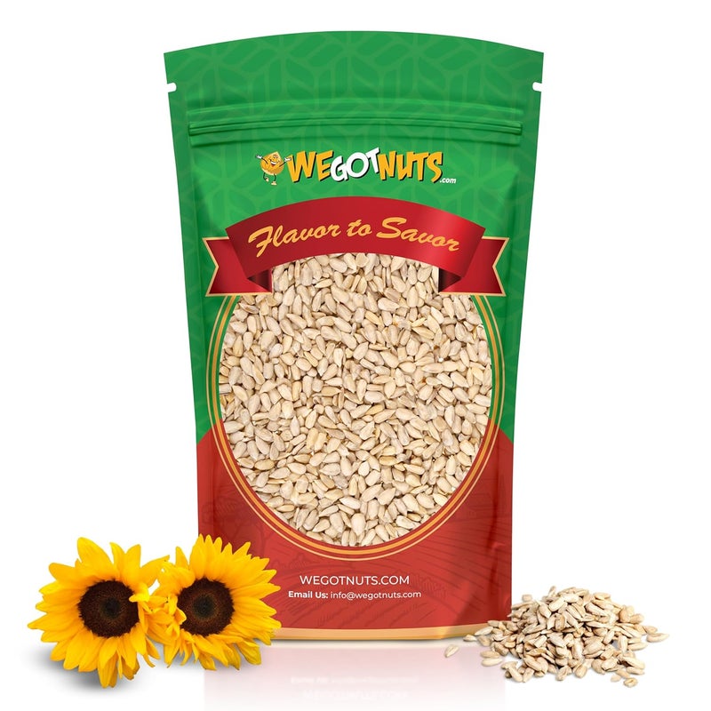 We Got Nuts Raw Sunflower Seed Kernels by - Premium Quality Kosher Shelled Sunflower Seeds - Natural & Healthy Fitness & Diet-Friendly Snack- Raw, Shelled & Unsalted- Air-Tight Resalable Bag- 5 lbs - Image 1
