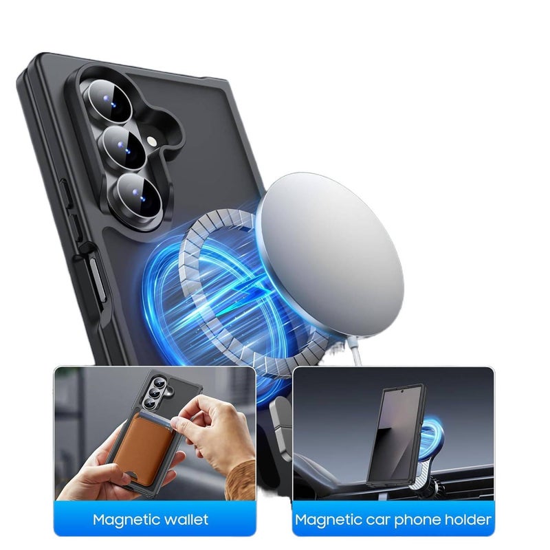 غطاء MagSafe | بنفسجي | PC | ملمس مطفي | مغناطيس قوي | مقاوم للصدمات لـ Samsung Galaxy Z Fold 7 - Image 3