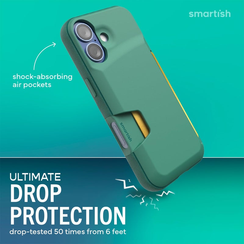 SmartishÂ® iPhone 17 Wallet Case - Wallet Slayer Vol. 1 [Slim + Protective] Credit Card Holder - Drop Tested Flip Hidden Card Slot Cover for Apple iPhone 17 - So Jaded - Image 3