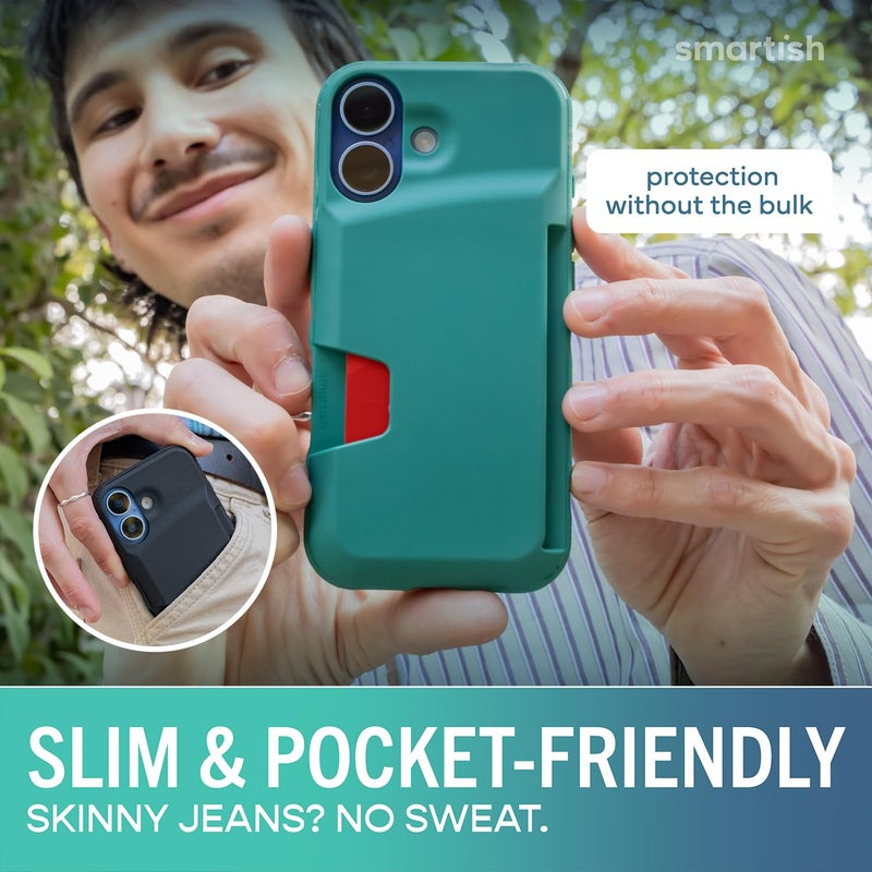SmartishÂ® iPhone 17 Wallet Case - Wallet Slayer Vol. 1 [Slim + Protective] Credit Card Holder - Drop Tested Flip Hidden Card Slot Cover for Apple iPhone 17 - So Jaded - Image 4
