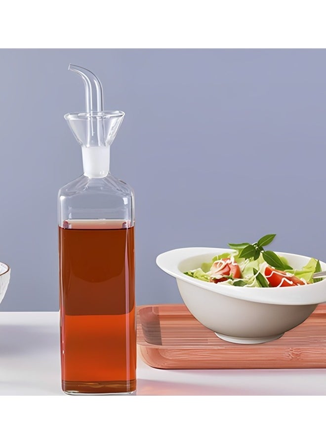 Beauenty - Glass Oil Bottle Olive Oil Dispenser Bottle,Oil and Vinegar Dispenser Spout，bottle Glass Cooking Oil Vinegar Measuring Dispenser with Spout for Kitchen and BBQ(500Ml/17Oz) - Image 1
