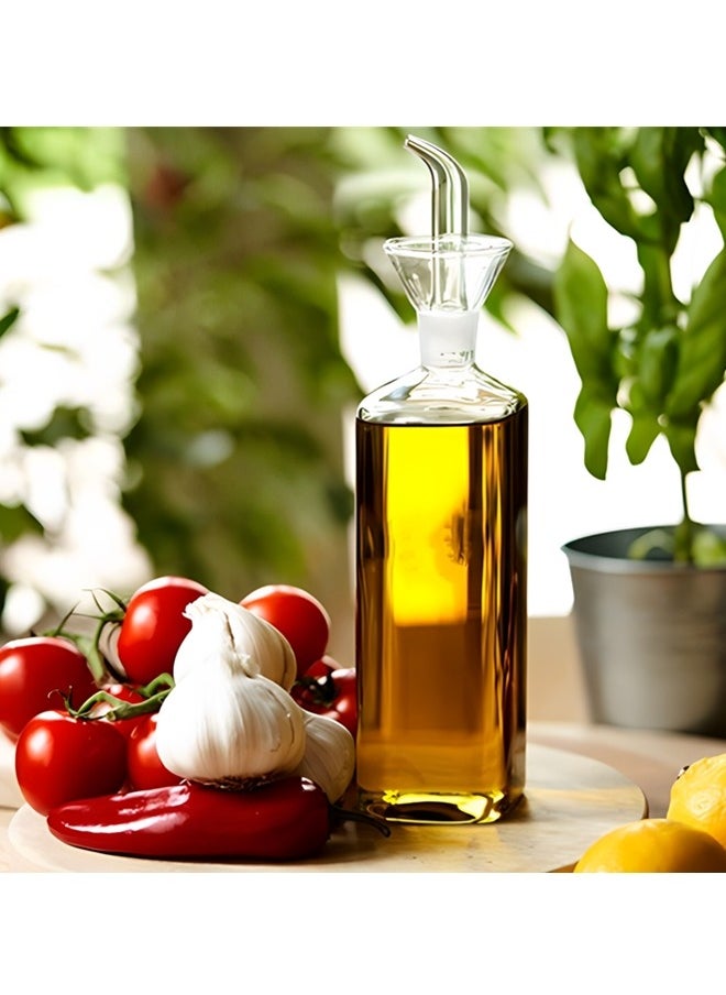 Beauenty - Glass Oil Bottle Olive Oil Dispenser Bottle,Oil and Vinegar Dispenser Spout，bottle Glass Cooking Oil Vinegar Measuring Dispenser with Spout for Kitchen and BBQ(500Ml/17Oz) - Image 1