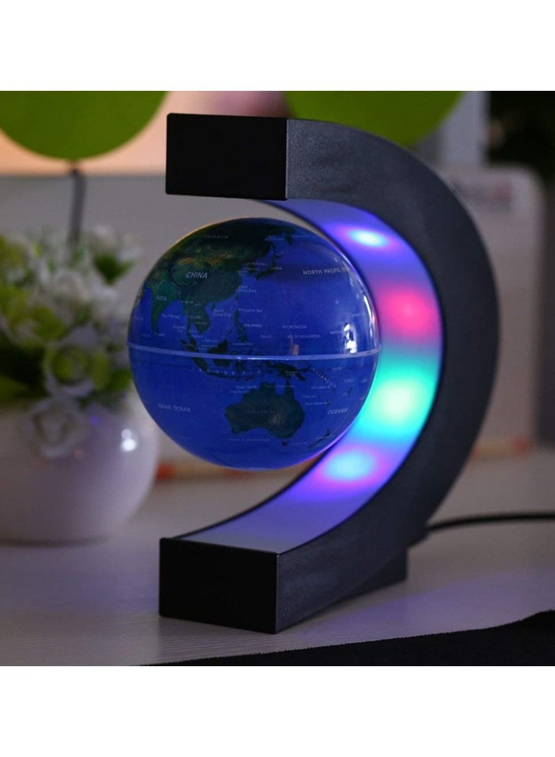 C Shape LED World Map Floating Globe Tellurion Magnetic Levitation Light Antigravity Magic/Novel Light Home Decor - Image 4