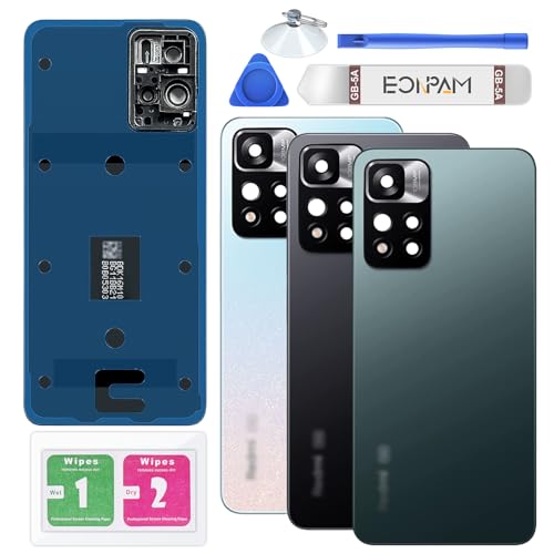 Eonpam Back Glass Replacement for Xiaomi Redmi Note 11 Pro Plus Back Cover Rear Housing with Camera Lens Repair Tool Kit Genuine Rear Glass Green - Image 1
