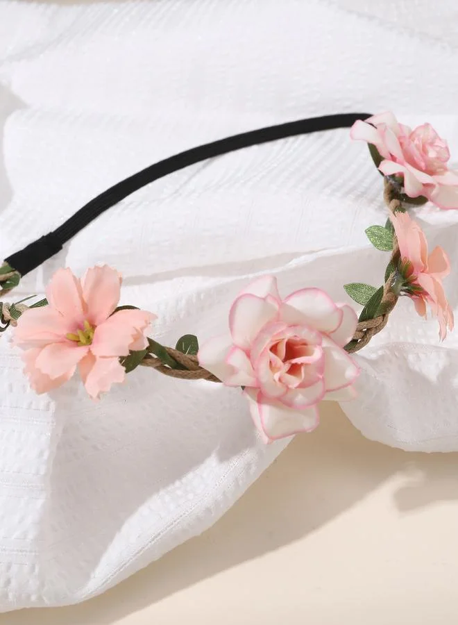 Take Two Pink Floral Hair Tie