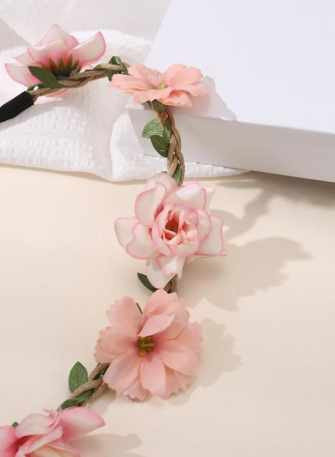Take Two Pink Floral Hair Tie