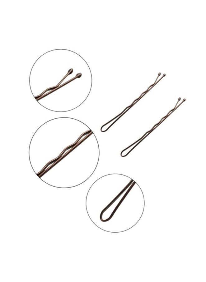 Fanski Bobby Pins Brown, 200-Count Hair Pins With Store Box, Great for All Hair Types(2.2 Inch) - Image 5