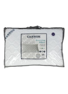 Cannon Eco Friendly Polyester Jacquard Dreaming Pillow White 50 x 75 + 5 cm CN P50X75JCQ  - Image 1
