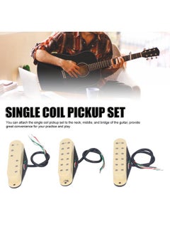 Thoraya Single Coil Pickup Set 3 Piece Neck Middle Bridge Pickups for Stratocaster Guitar  - Image 5
