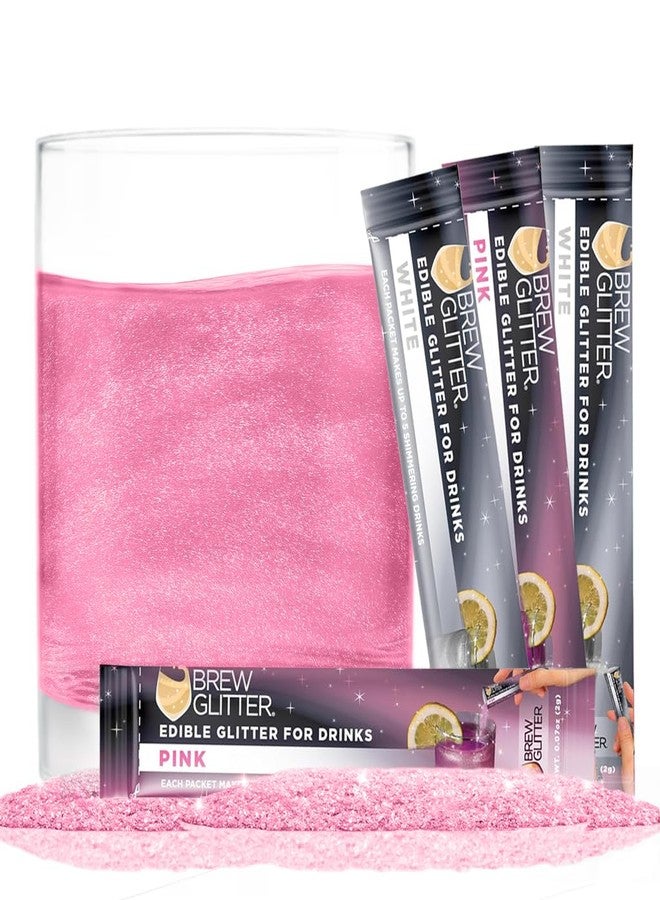 Bakell Brew Glitter Valentine's Day Combo Pack (Pink and White) Edible Drink Glitter 4 x 2g Packets for Cocktails, Beer, Wine & Beverages - Image 1