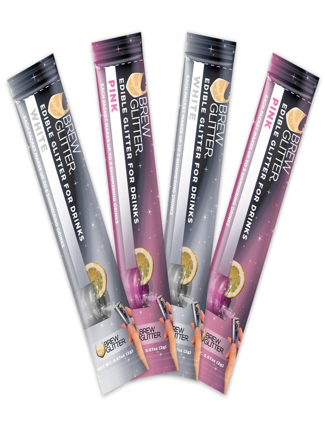 Bakell Brew Glitter Valentine's Day Combo Pack (Pink and White) Edible Drink Glitter 4 x 2g Packets for Cocktails, Beer, Wine & Beverages - Image 3
