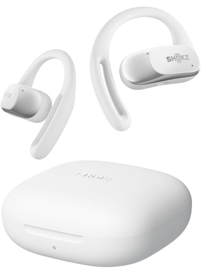 OpenFit Air - Open-Ear Headphones Air Conduction, True Wireless Earbuds, Water Resistant, Secure Earhooks for Daily Use White White