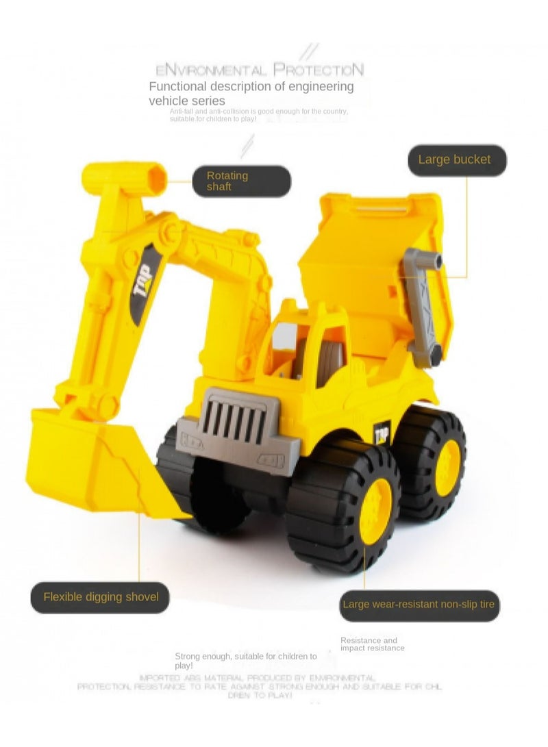 طراز لعبة الرافعة الشوكية للحفار للأطفال، مقاوم المرح القوي والخفيف (أصفر) - Image 2