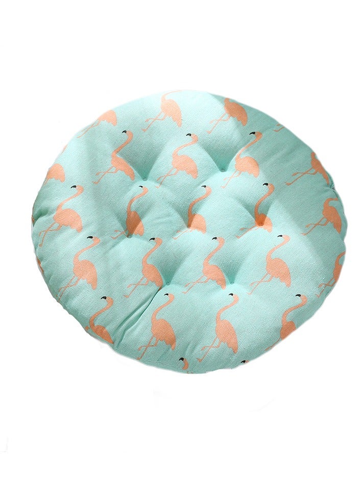 Anna Comfortable Cotton Linen Breathable Round Chair Cushion for Home and Office - Image 1