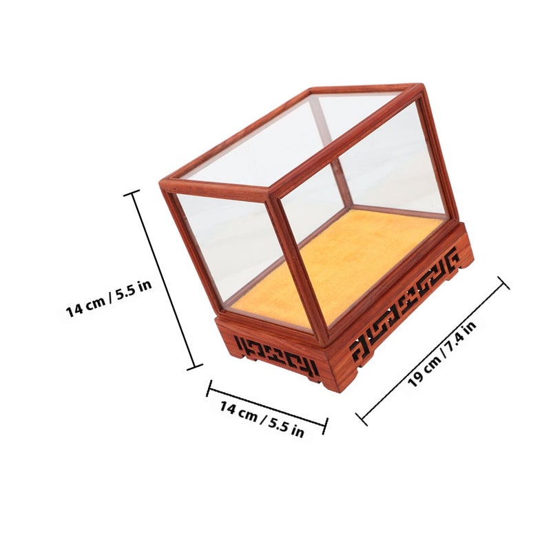 Antique Display Box, Practical Craft Storage with Clear Glass for Everyday Visibility - Image 2