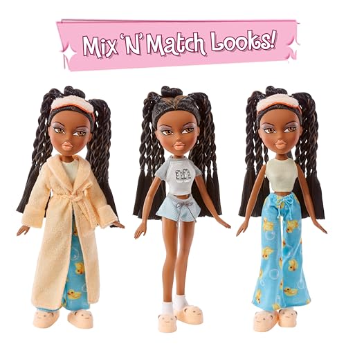 BRATZ دمية براتز ساشا لحفلة النوم مع مجموعتين من البيجامات، دمية محشوة، وإكسسوارات - Image 3