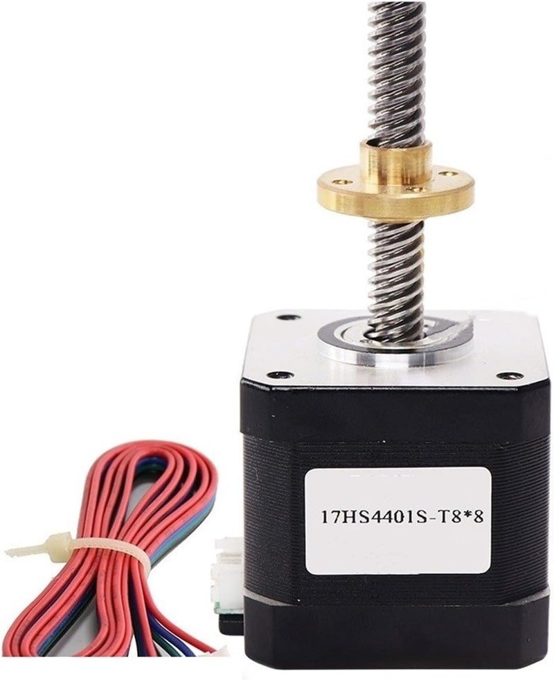 محرك خطوي Nema17 17HS4401S مع برغي توجيه T8x4 بطول 300 ملم للطابعة ثلاثية الأبعاد - Image 1