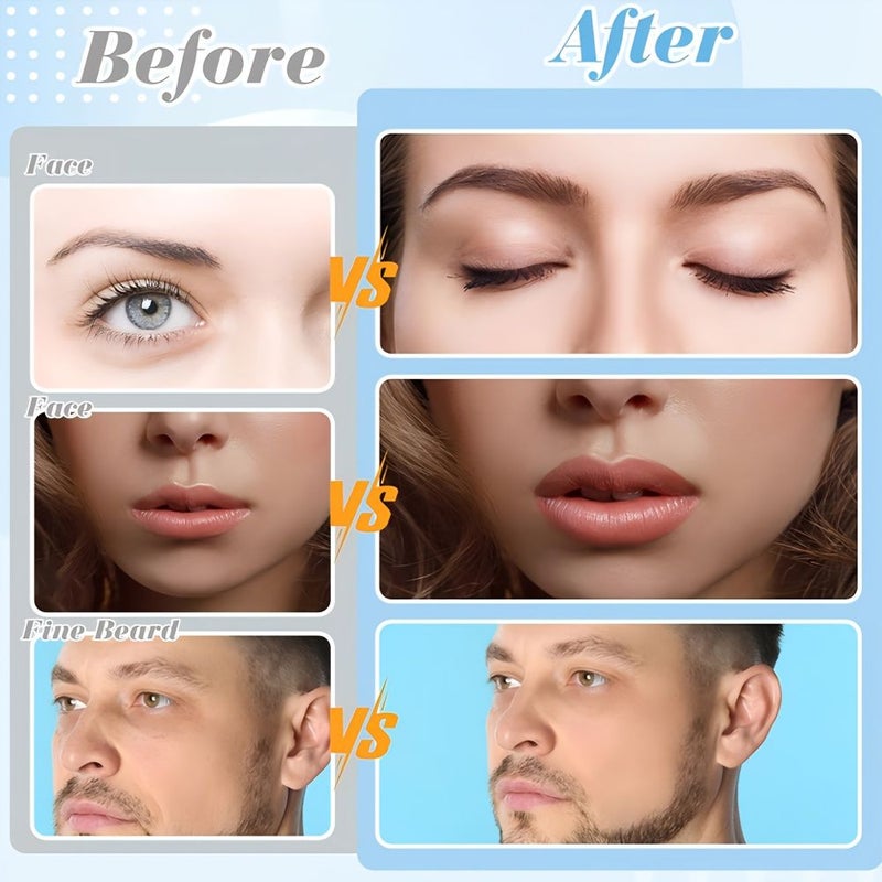 15 قطعة أدوات إزالة شعر الوجه البيضاء للنساء - شفرات تقشير البشرة بالكيراتين - Image 3