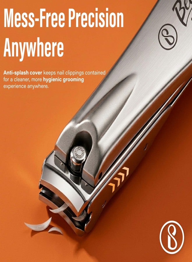 Beauté Secrets Nail Clippers with Nail File, Anti Splash Nail Clipper Set for Thick Nails,Medical Grade Stainless Steel Professional Nail Cutter,Sharp and Durable fingernail Clipper for Men and Women(Gold) - Image 3