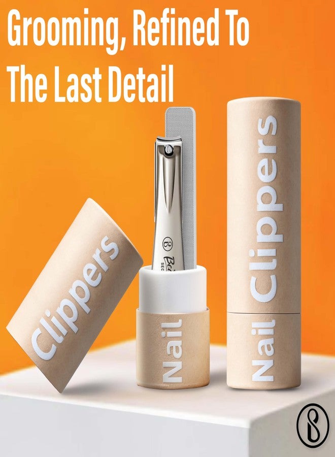 Beauté Secrets Nail Clippers with Nail File, Anti Splash Nail Clipper Set for Thick Nails,Medical Grade Stainless Steel Professional Nail Cutter,Sharp and Durable fingernail Clipper for Men and Women(Gold) - Image 2