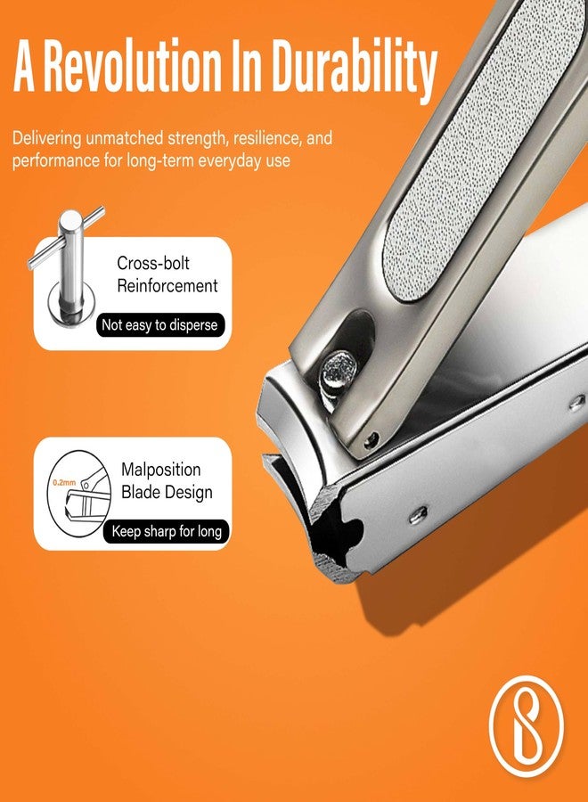 Beauté Secrets Nail Clippers with Nail File, Anti Splash Nail Clipper Set for Thick Nails,Medical Grade Stainless Steel Professional Nail Cutter,Sharp and Durable fingernail Clipper for Men and Women(Gold) - Image 5