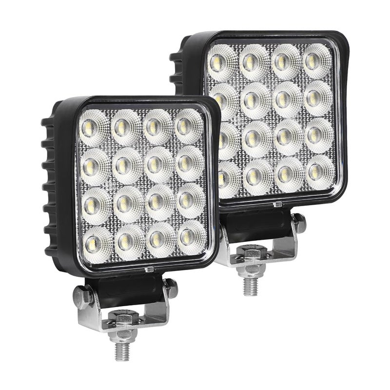 Exzeit 128W Led Equipments Work Lights Truck Trators Skid Steer Lights 12800 Lumens Flood Light Led Work Lights for Excavator Grader Crawler Dozer Wheel Loader 43 Inch 1224V
