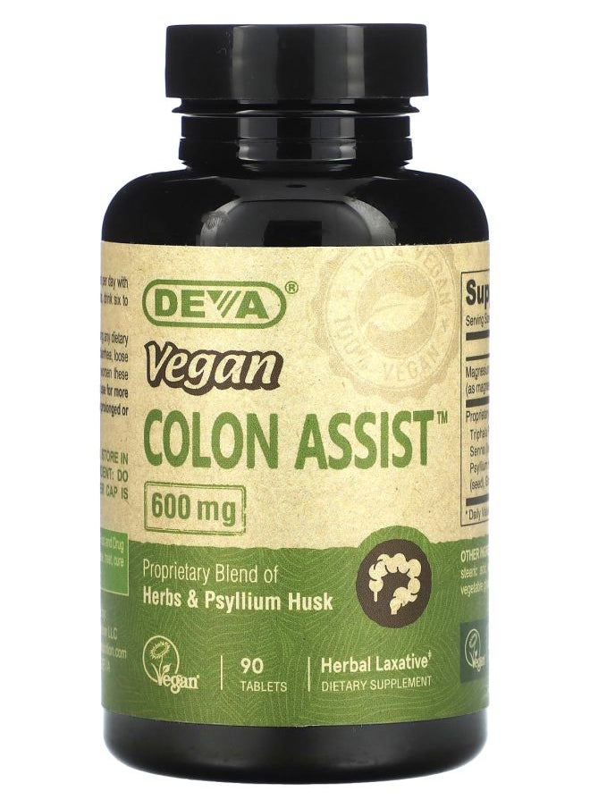 Deva Vegan Colon Assist 600 mg  90 Tablets 